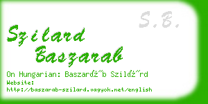 szilard baszarab business card